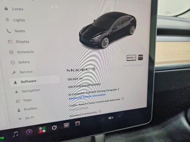 Photo 9 from auction – 2022 TESLA MODEL 3 with VIN 5YJ3E1EA2NF304462