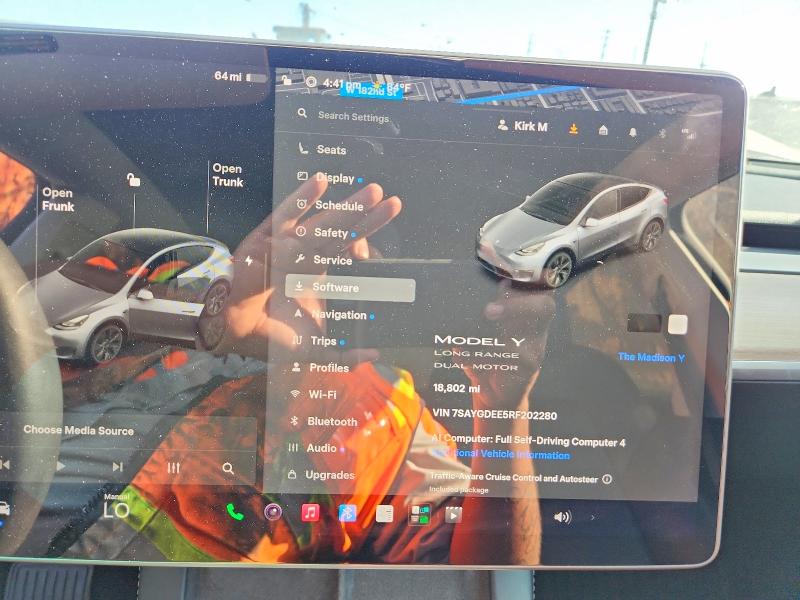 Photo 9 from auction – 2024 TESLA MODEL Y with VIN 7SAYGDEE5RF202280