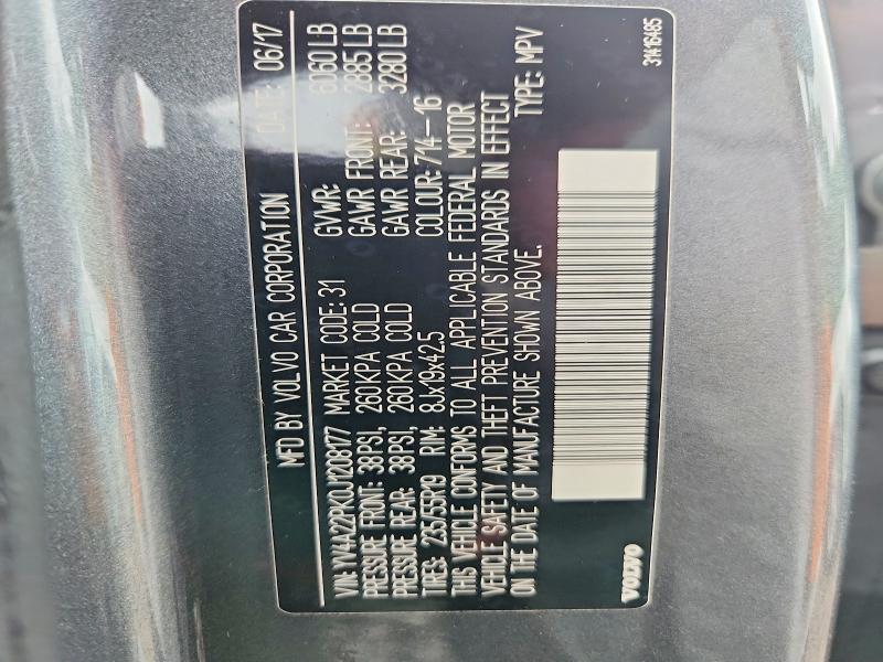 Photo 14 from auction – 2018 VOLVO XC90 with VIN YV4A22PK0J1208177