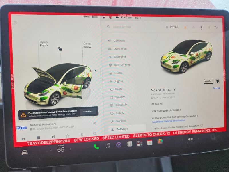 Foto 9 de la subasta – 2023 TESLA MODEL Y con VIN 7SAYGDEE2PF661294