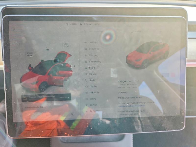 Foto 9 de la subasta – 2023 TESLA MODEL Y con VIN 7SAYGDEE3PA168866