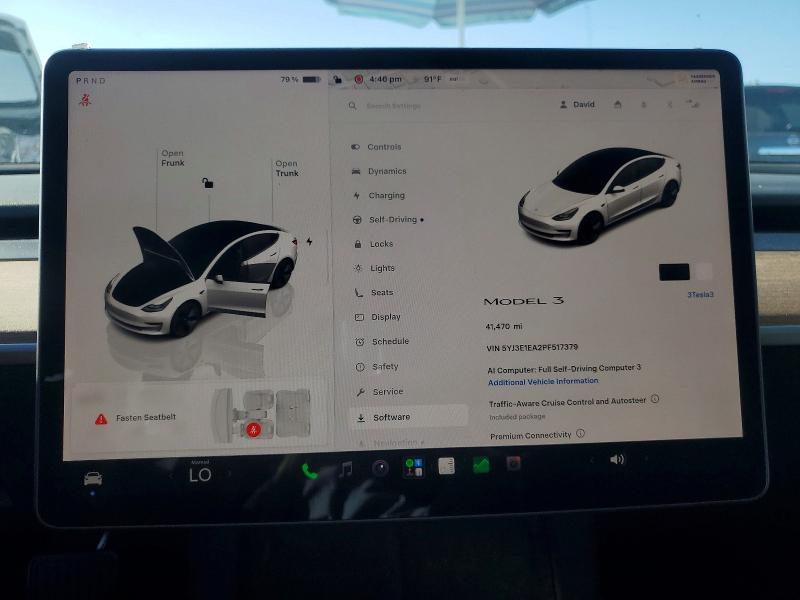 Снимка 9 от търг – 2023 TESLA MODEL 3 с VIN 5YJ3E1EA2PF517379