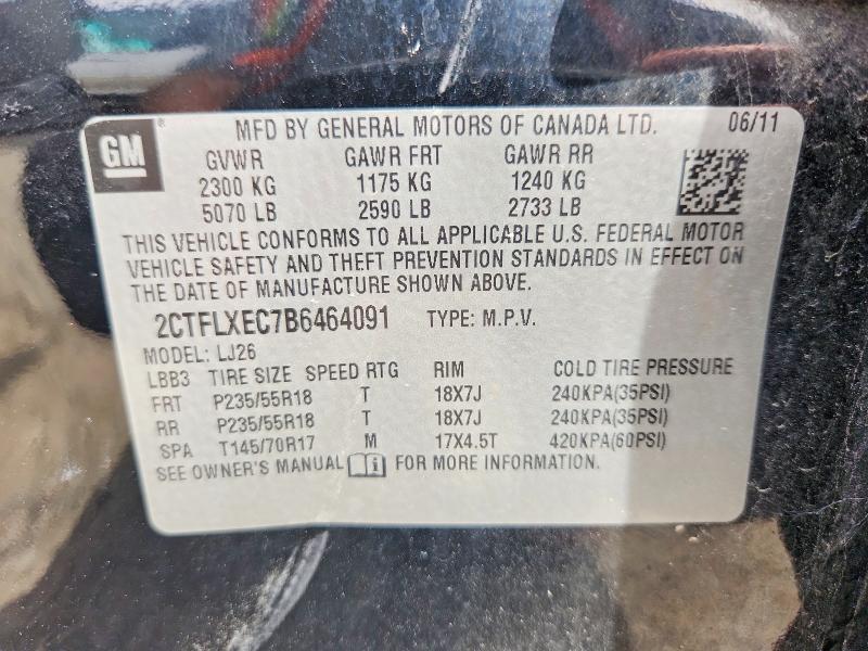Foto 14 de la subasta – 2011 GMC TERRAIN con VIN 2CTFLXEC7B6464091