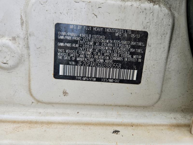 Photo 14 from auction – 2013 SUBARU XV CROSSTREK with VIN JF2GPAKC6D2880558