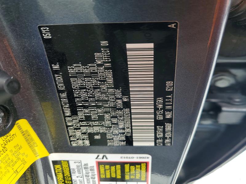 Photo 14 from auction – 2013 TOYOTA VENZA with VIN 4T3BK3BB6DU092686