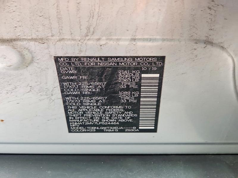 Photo 14 from auction – 2020 NISSAN ROGUE with VIN KNMAT2MV7LP524464