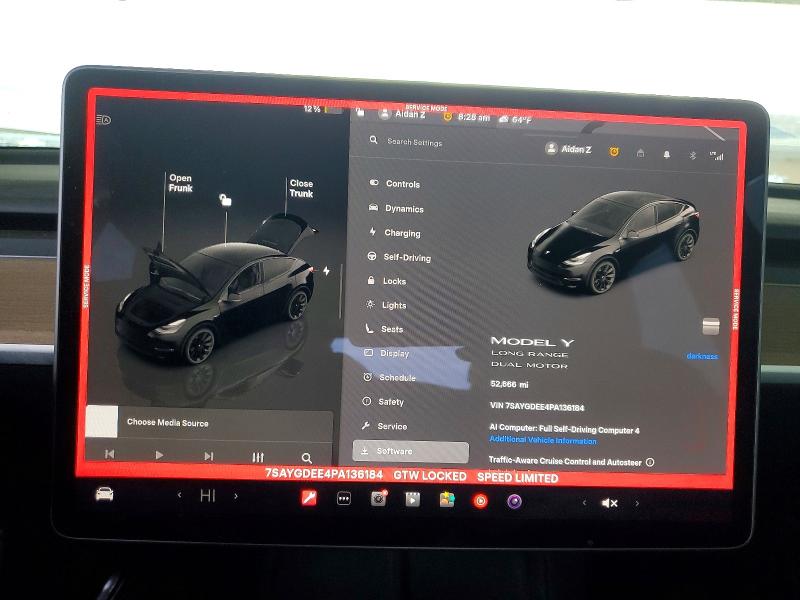 Photo 9 from auction – 2023 TESLA MODEL Y with VIN 7SAYGDEE4PA136184