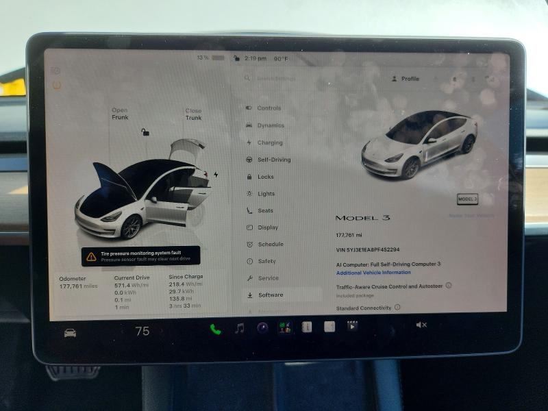 Photo 9 from auction – 2023 TESLA MODEL 3 with VIN 5YJ3E1EA8PF452294