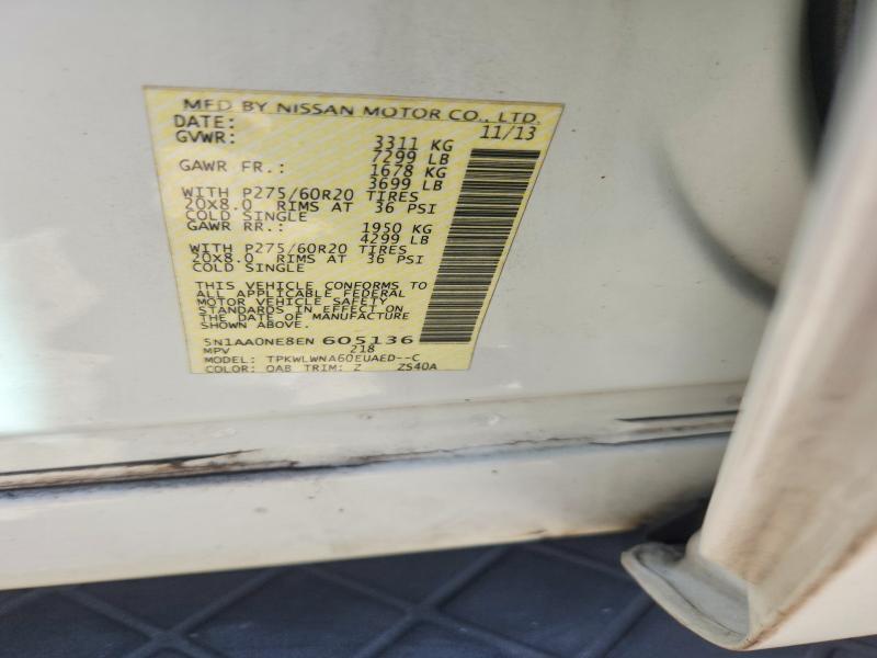 Photo 14 from auction – 2014 NISSAN ARMADA with VIN 5N1AA0NE8EN605136