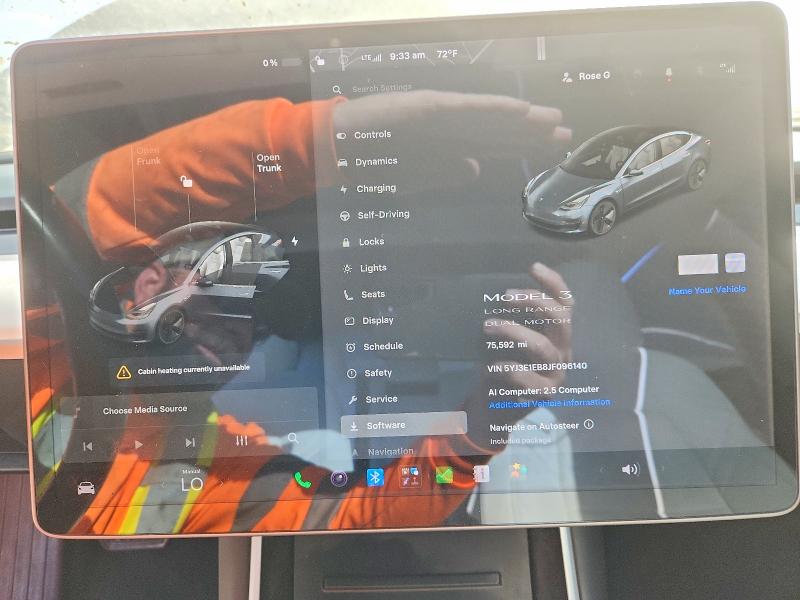 صورة رقم 9 من المزاد - 2018 TESLA MODEL 3 مع VIN 5YJ3E1EB8JF096140