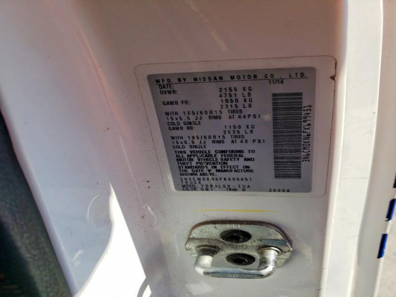 Photo 14 from auction – 2015 NISSAN NV200 with VIN 3N6CM0KN6FK699451