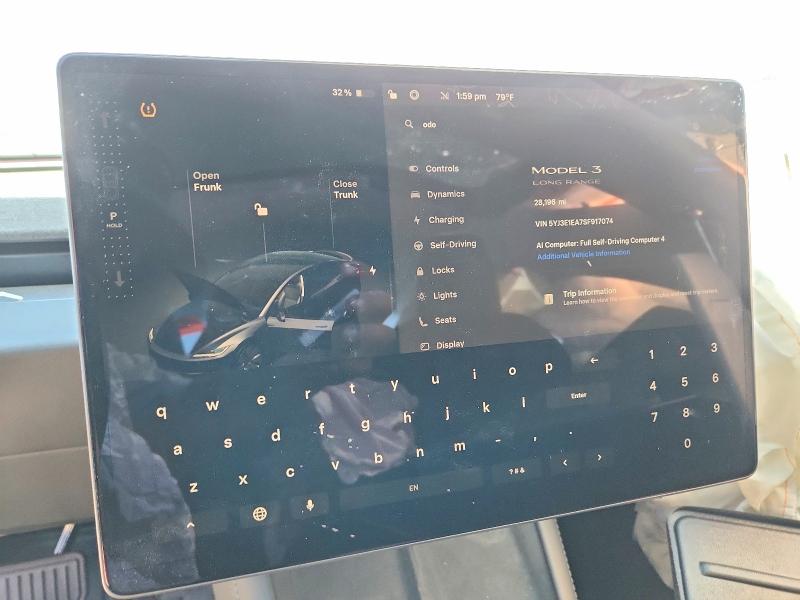 Снимка 9 от търг – 2025 TESLA MODEL 3 с VIN 5YJ3E1EA7SF917074