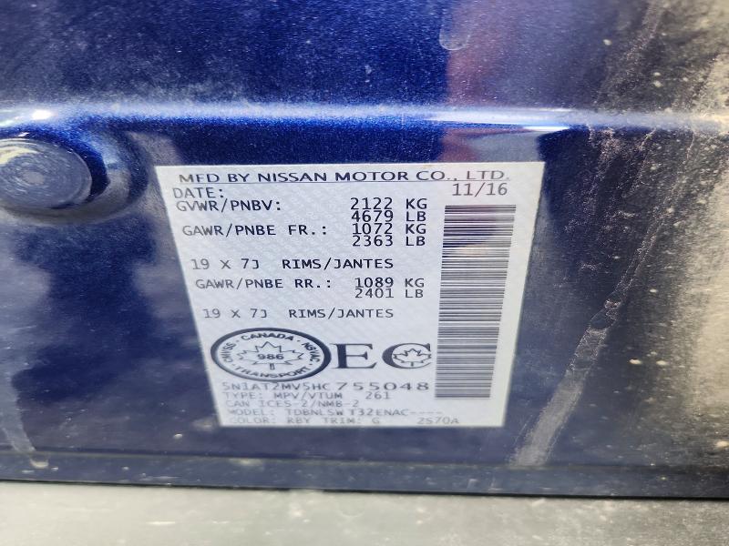 Снимка 14 от търг – 2017 NISSAN ROGUE с VIN 5N1AT2MV5HC755048