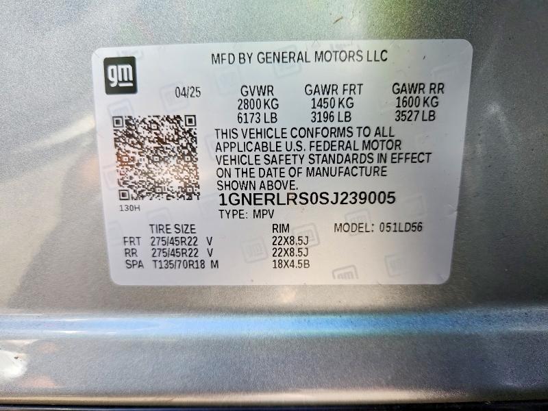 Photo 14 from auction – 2025 CHEVROLET TRAVERSE with VIN 1GNERLRS0SJ239005