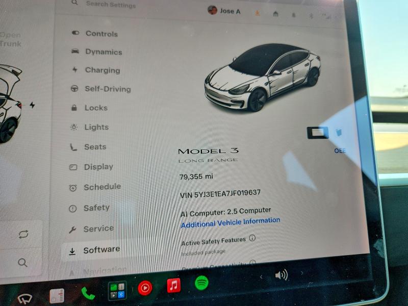 Photo 9 from auction – 2018 TESLA MODEL 3 with VIN 5YJ3E1EA7JF019637