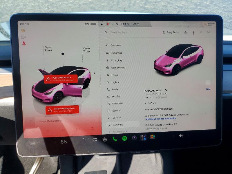 Photo 9 from auction – 2023 TESLA MODEL Y with VIN 7SAYGDEE2PA179535