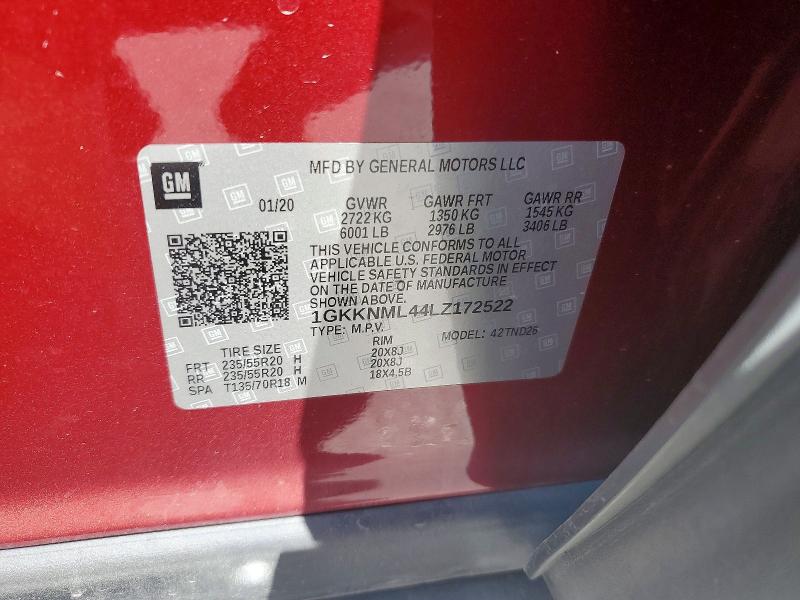 Zdjęcie 14 z aukcji – 2020 GMC ACADIA z VIN 1GKKNML44LZ172522