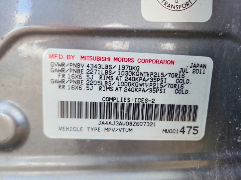 Photo 14 from auction – 2011 MITSUBISHI RVR with VIN JA4AJ3AU0BZ607321