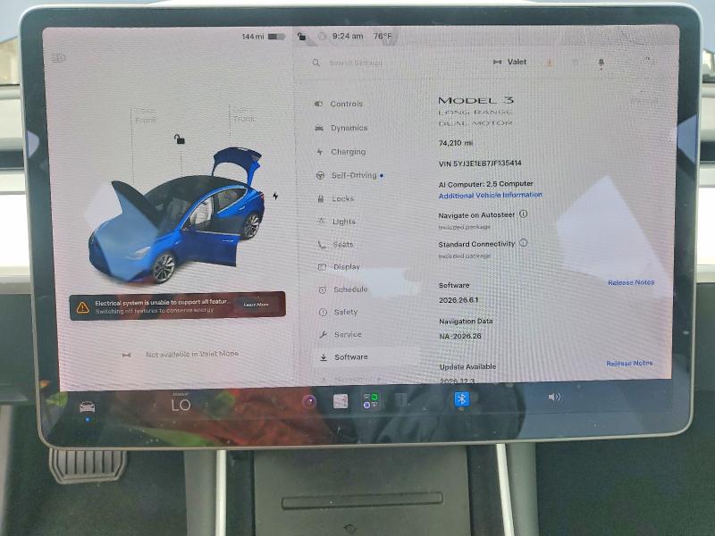 Foto 9 de la subasta – 2018 TESLA MODEL 3 con VIN 5YJ3E1EB7JF135414