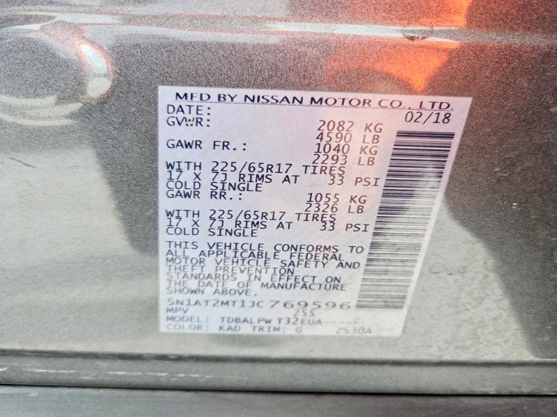 Photo 14 from auction – 2018 NISSAN ROGUE with VIN 5N1AT2MT1JC769596