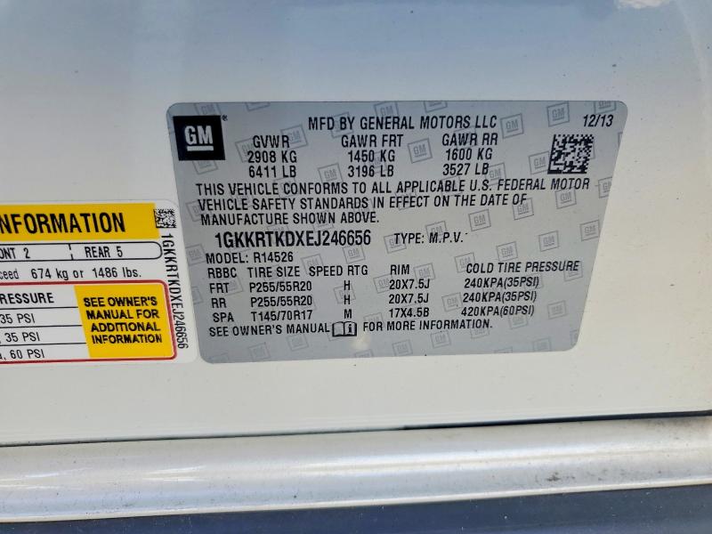 Photo 14 from auction – 2014 GMC ACADIA with VIN 1GKKRTKDXEJ246656