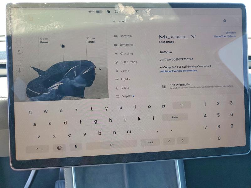 Photo 9 from auction – 2026 TESLA MODEL Y with VIN 7SAYGDED3TF530246