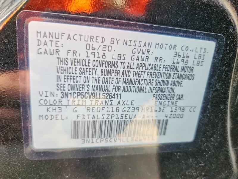 Снимка 14 от търг – 2020 NISSAN KICKS с VIN 3N1CP5CV9LL526411