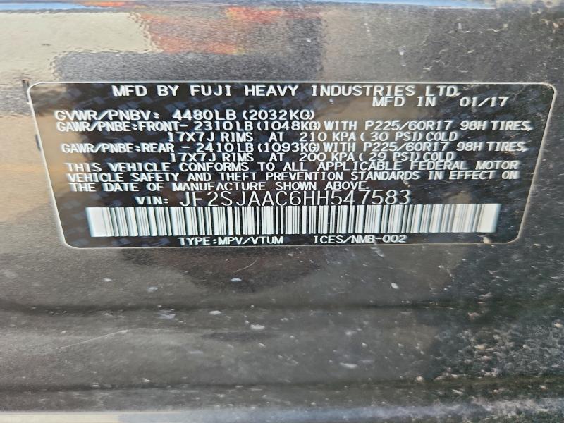 Foto 14 de la subasta – 2017 SUBARU FORESTER con VIN JF2SJAAC6HH547583