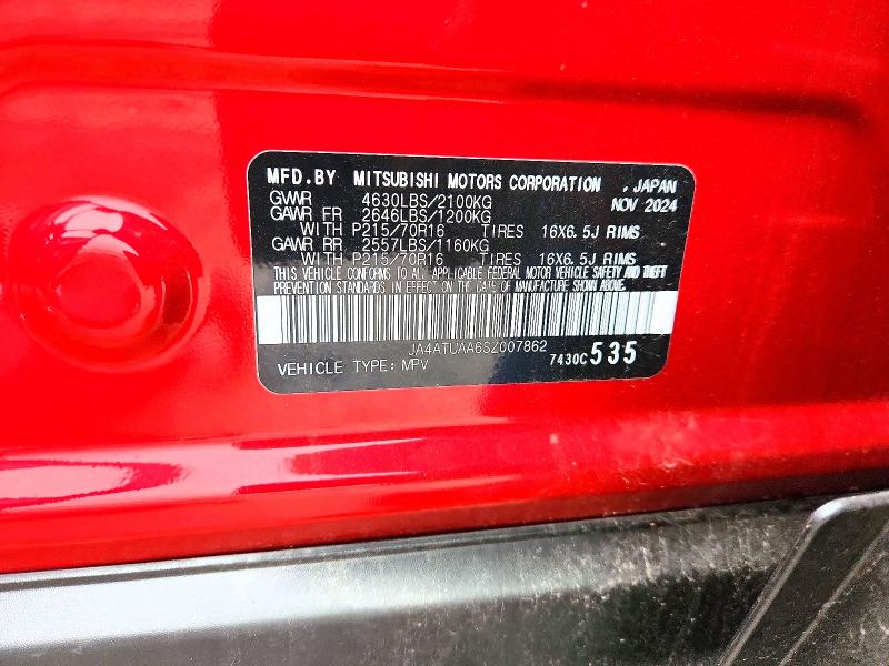 Photo 14 from auction – 2025 MITSUBISHI ECLIPSE CROSS with VIN JA4ATUAA6SZ007862