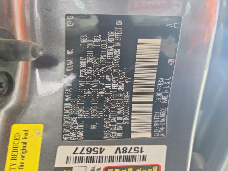 Снимка 14 от търг – 2014 TOYOTA SIENNA с VIN 5TDKK3DC0ES443844