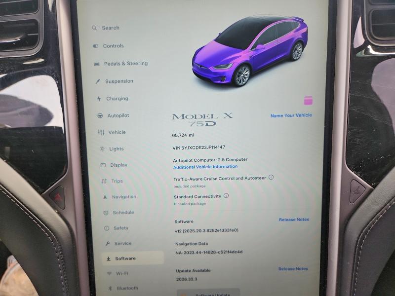 Foto 9 de la subasta – 2018 TESLA MODEL X con VIN 5YJXCDE23JF114147