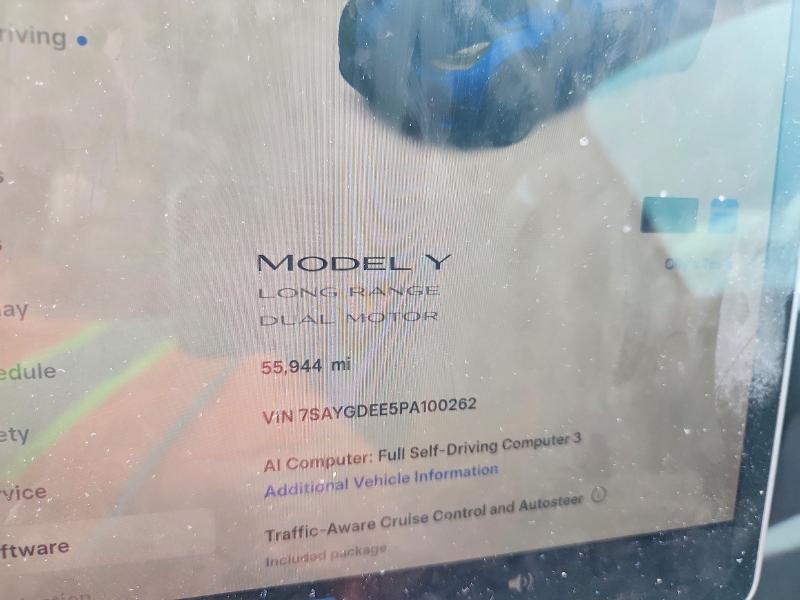 Снимка 9 от търг – 2023 TESLA MODEL Y с VIN 7SAYGDEE5PA100262
