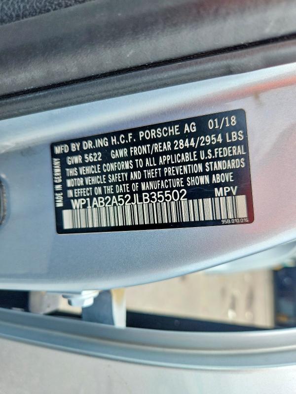 Photo 14 from auction – 2018 PORSCHE MACAN with VIN WP1AB2A52JLB35502