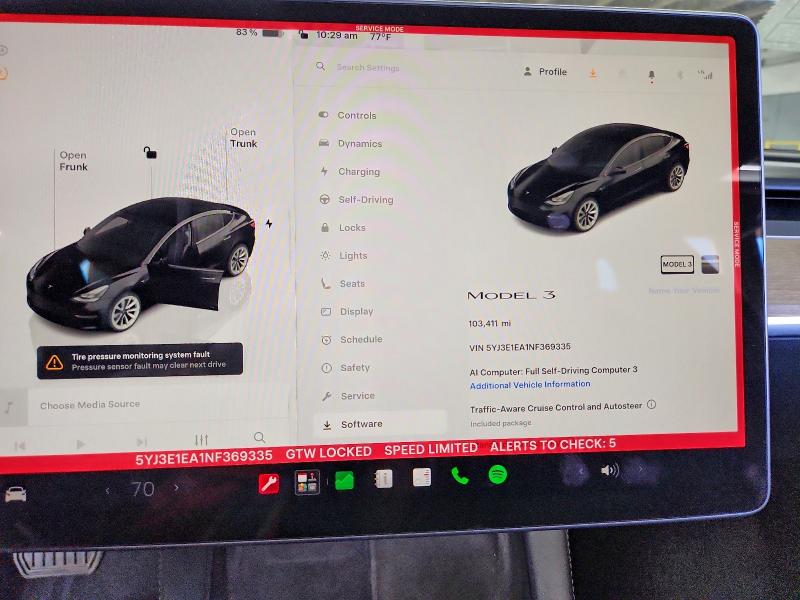 صورة رقم 9 من المزاد - 2022 TESLA MODEL 3 مع VIN 5YJ3E1EA1NF369335
