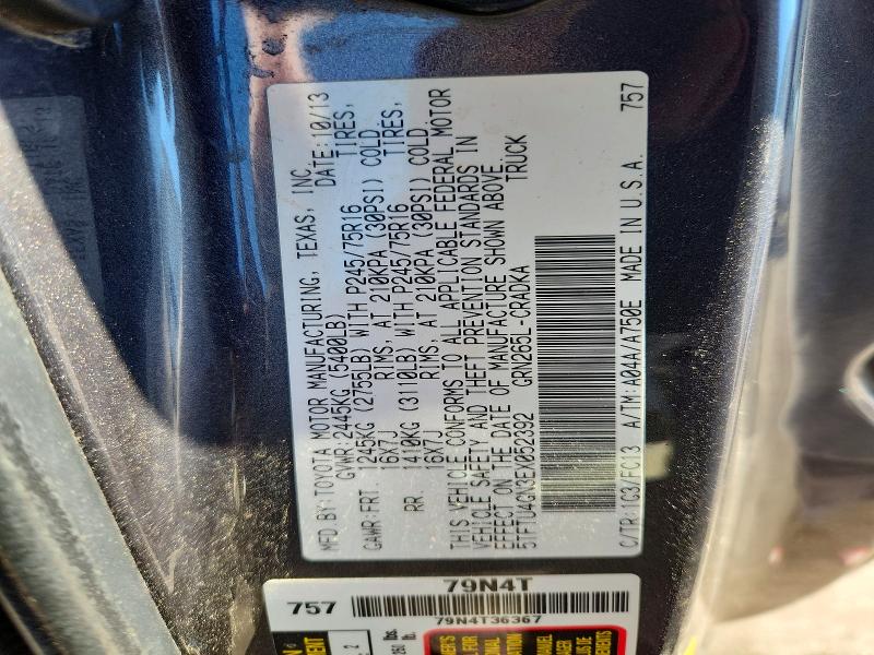 Снимка 14 от търг – 2014 TOYOTA TACOMA с VIN 5TFTU4GN3EX052392
