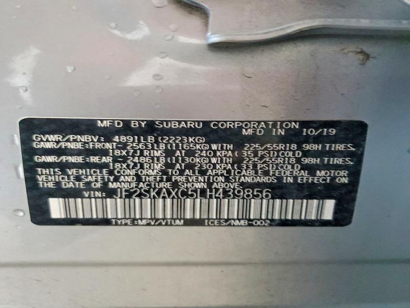 Фото 14 с аукциона – 2020 SUBARU FORESTER с VIN JF2SKAXC5LH439856