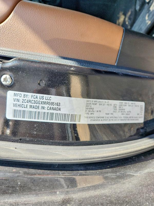 Zdjęcie 14 z aukcji – 2021 CHRYSLER PACIFICA z VIN 2C4RC3GGXMR595163