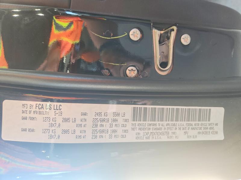 Photo 14 from auction – 2019 JEEP CHEROKEE with VIN 1C4PJMDX7KD456759