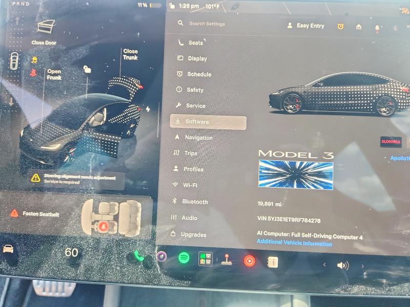 Фото 9 с аукциона – 2024 TESLA MODEL 3 с VIN 5YJ3E1ET9RF784278
