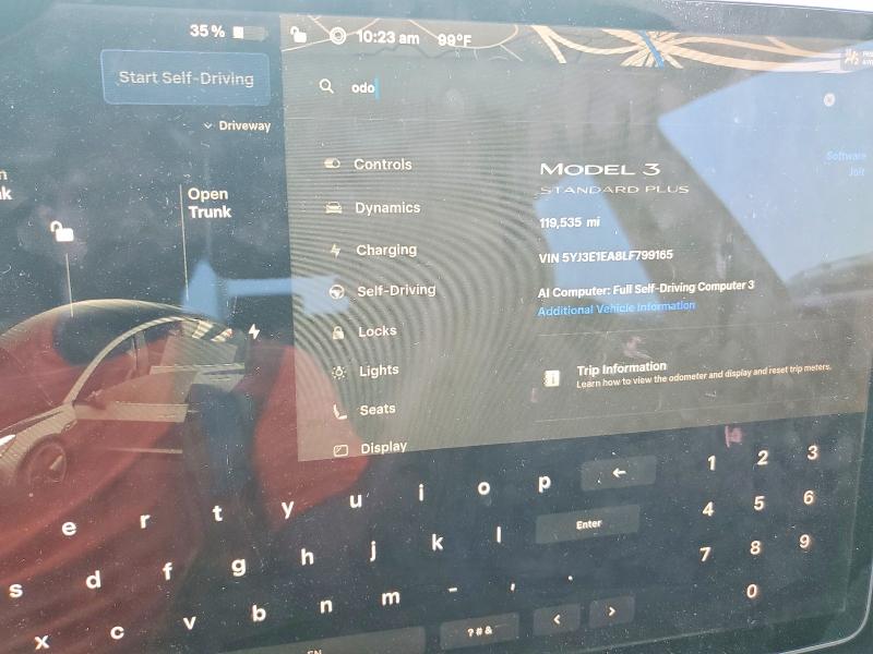 صورة رقم 9 من المزاد - 2020 TESLA MODEL 3 مع VIN 5YJ3E1EA8LF799165