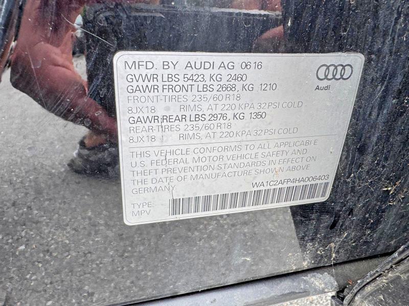 Foto 11 de la subasta – 2017 AUDI Q5 con VIN WA1C2AFP4HA006403