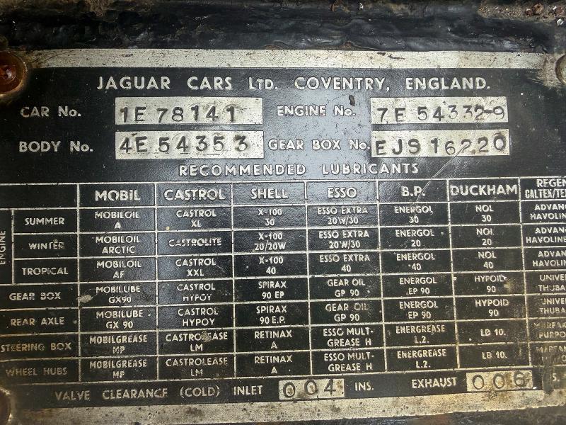 Photo 10 from auction – 1968 JAGUAR XKE with VIN 1E78141
