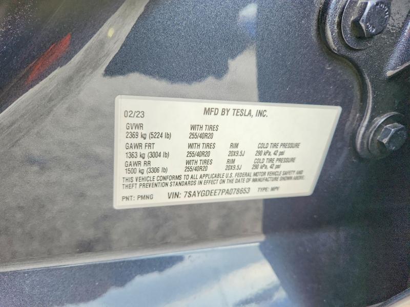 Photo 14 from auction – 2023 TESLA MODEL Y with VIN 7SAYGDEE7PA078653
