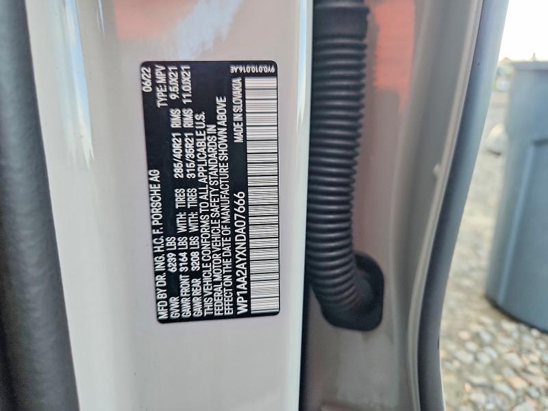 Photo 14 from auction – 2022 PORSCHE CAYENNE with VIN WP1AA2AYXNDA07666
