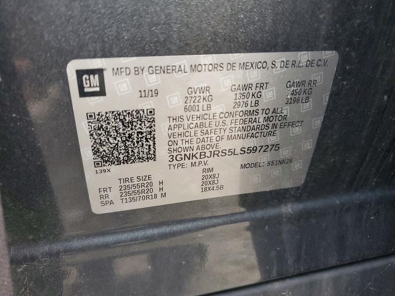 Photo 14 from auction – 2020 CHEVROLET BLAZER with VIN 3GNKBJRS5LS597275