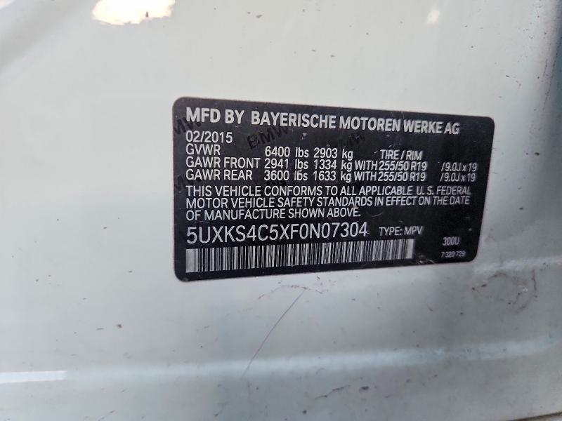Photo 14 from auction – 2015 BMW X5 with VIN 5UXKS4C5XF0N07304