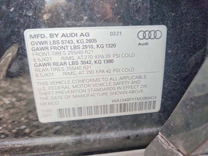 Foto 14 de la subasta – 2021 AUDI SQ5 con VIN WA134BFY1M2069424