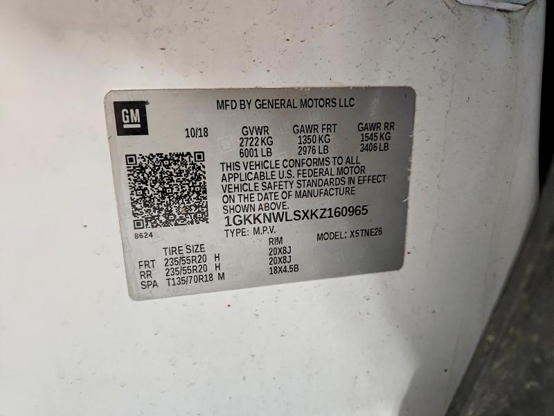 Photo 14 from auction – 2019 GMC ACADIA with VIN 1GKKNWLSXKZ160965