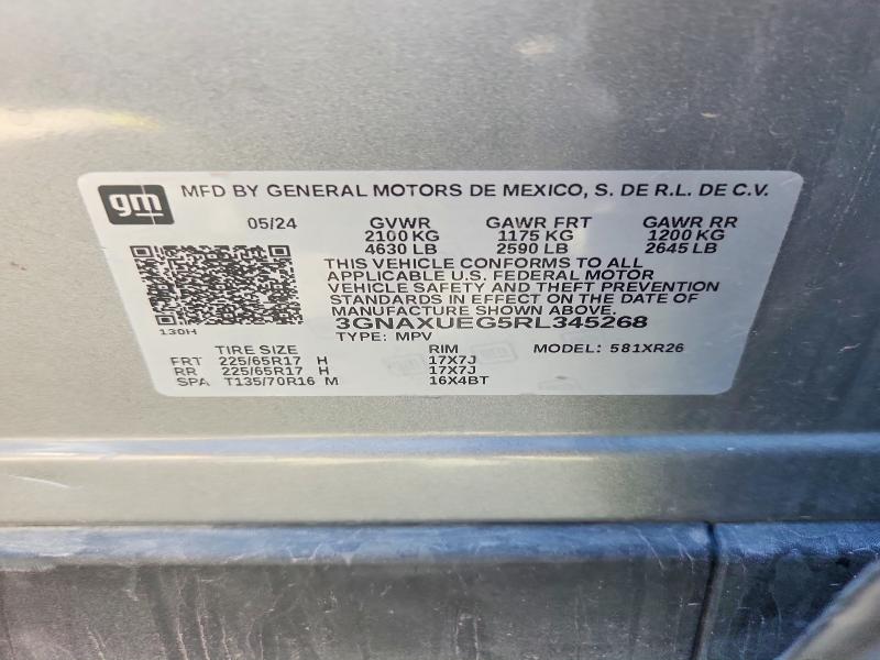 Photo 14 from auction – 2024 CHEVROLET EQUINOX with VIN 3GNAXUEG5RL345268