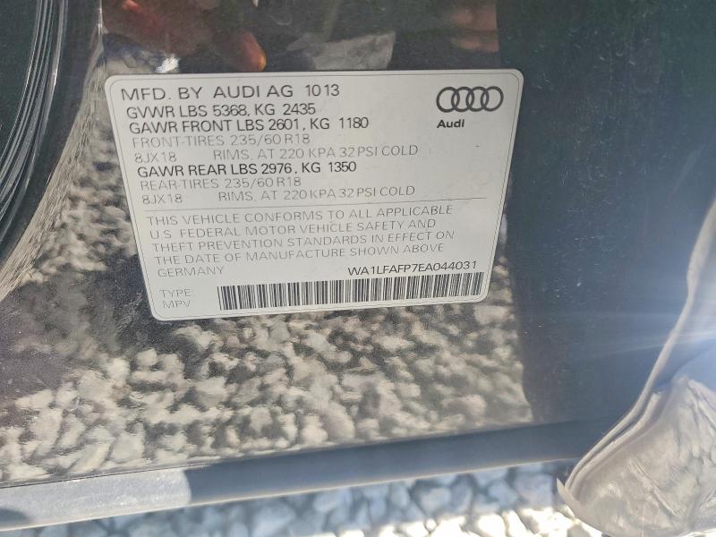 Foto 14 de la subasta – 2014 AUDI Q5 con VIN WA1LFAFP7EA044031